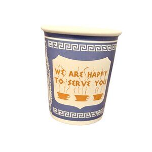 Ceramic Iconic NYC Diner "We Are Happy To Serve You" Coffee Cup